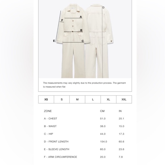 ZARA DENIM TRF JUMPSUIT Size Small NWT - Picture 11 of 12